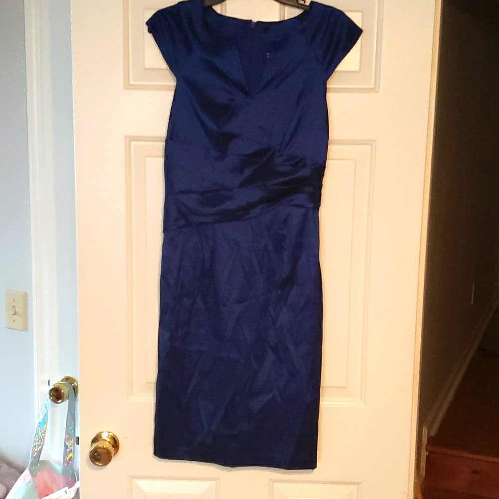 Blue Adrianne Papell dress